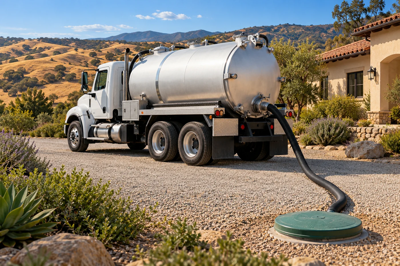 Representative septic service scene